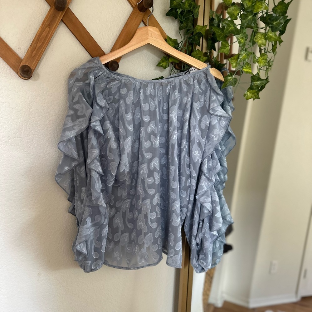 Blue blouse. Boho style